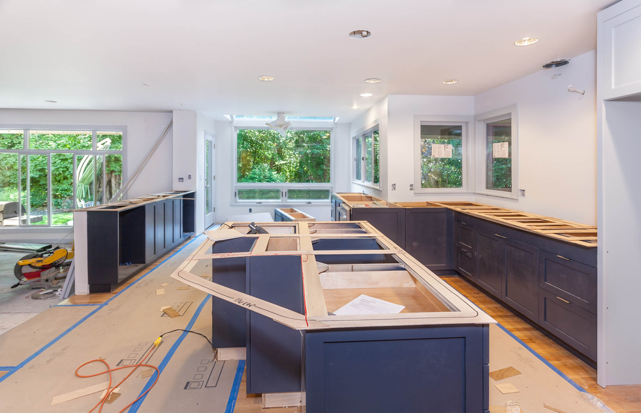 An image of a home remodel in process - discover sustainable home improvements with RiseCon.