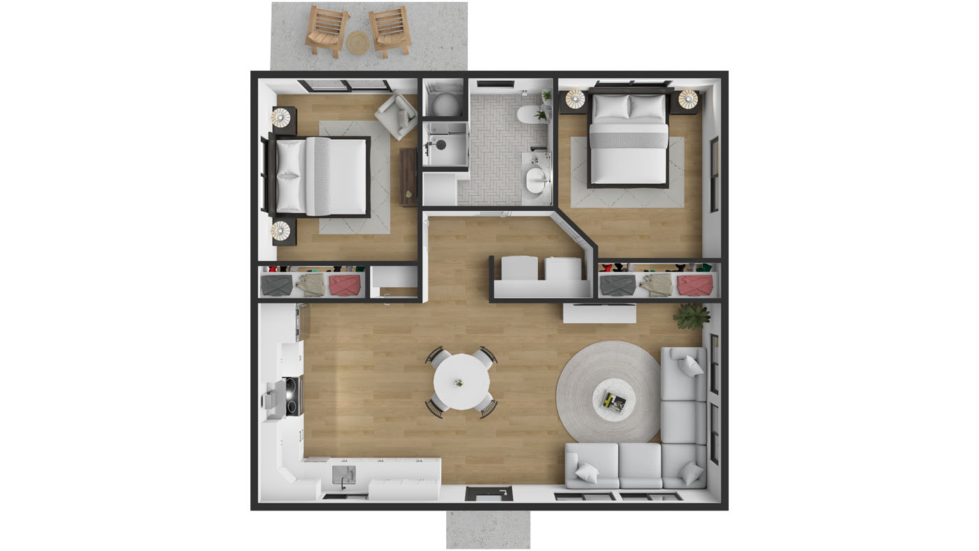 ADU model 884 interior.