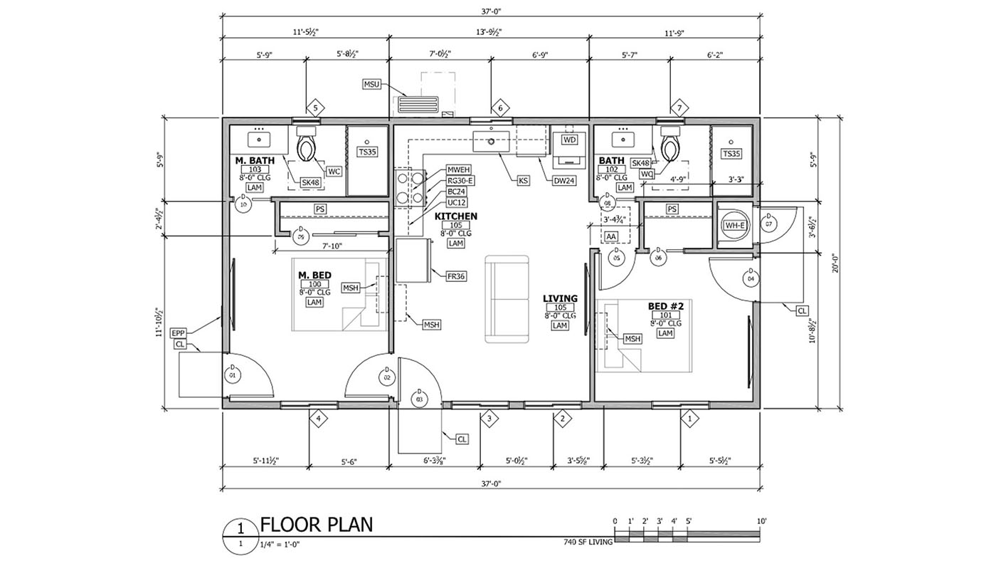 Floor plan of 896.