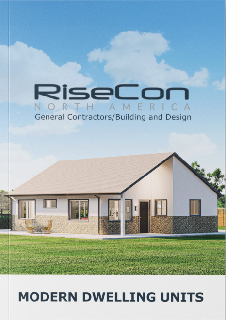 RiseCon North America brochure cover with a detached adu.